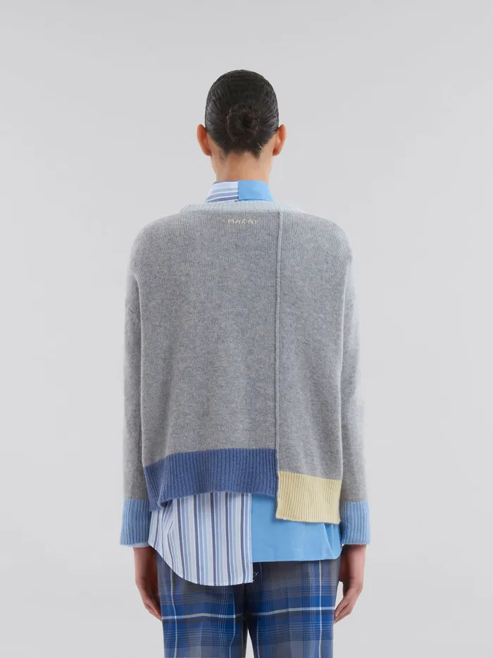 Grey Colourblock Cashmere Jumper Women Marni Knitwear