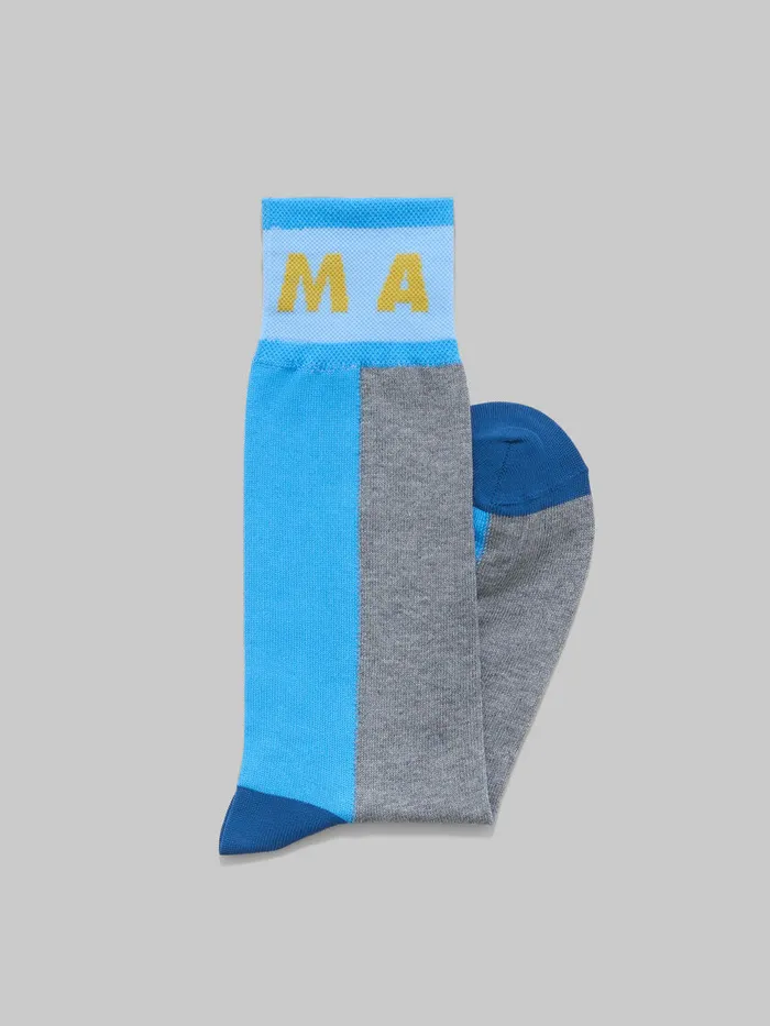 Grey Colourblock Cotton Socks Women Marni Socks