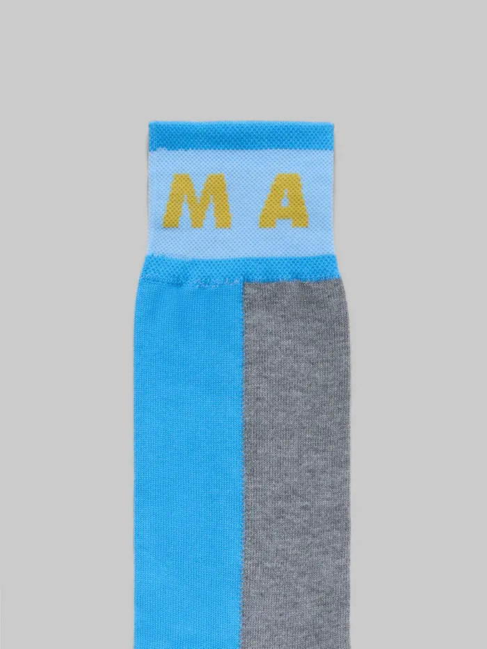 Grey Colourblock Cotton Socks Women Marni Socks