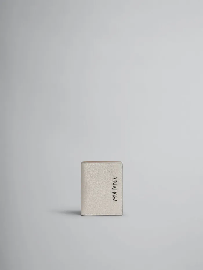 Grey Leather Bifold Wallet With Marni Mending Women Marni Wallets and Small Leather Goods Grey Leather Bifold Wallet With Marni Mending Women Marni Wallets and Small Leather Goods