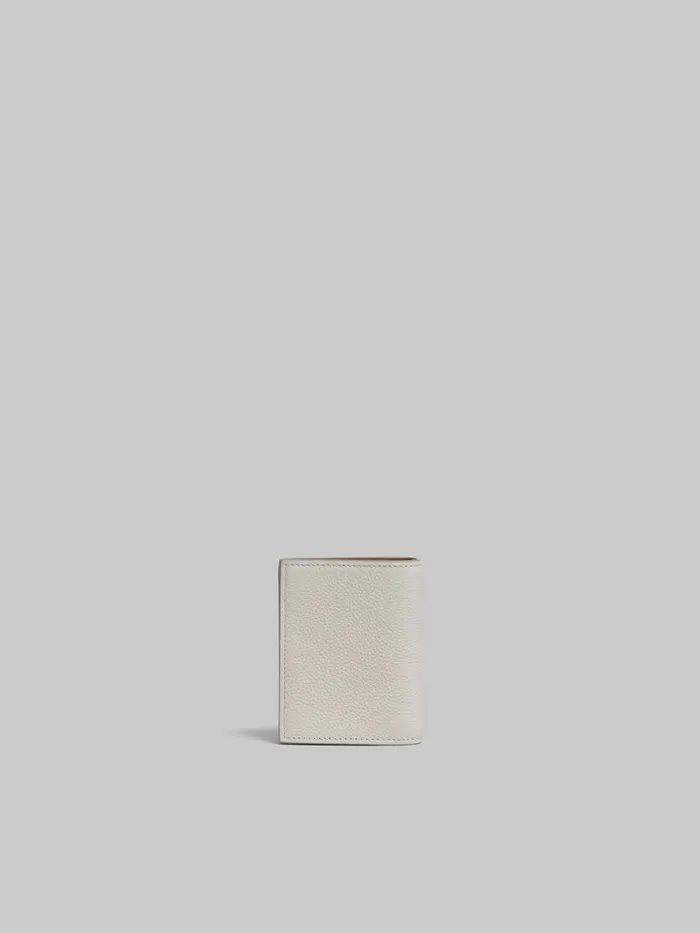 Grey Leather Bifold Wallet With Marni Mending Women Marni Wallets and Small Leather Goods