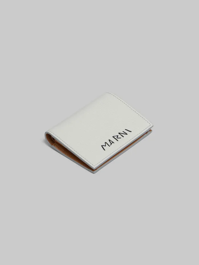 Grey Leather Bifold Wallet With Marni Mending Women Marni Wallets and Small Leather Goods