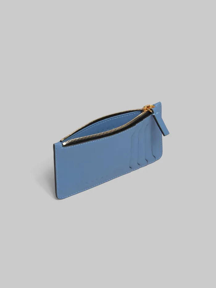 Grey Leather Card Case Women Marni Wallets and Small Leather Goods