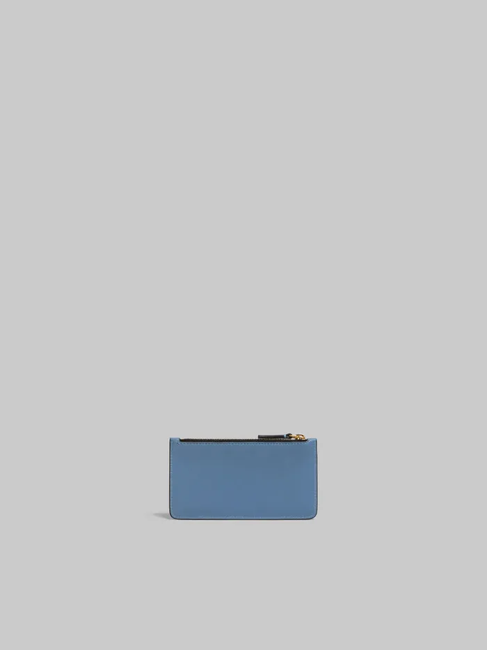 Grey Leather Card Case Women Marni Wallets and Small Leather Goods