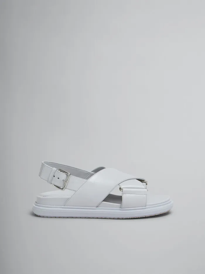 Grey Leather Fussbett Women Marni Fussbett