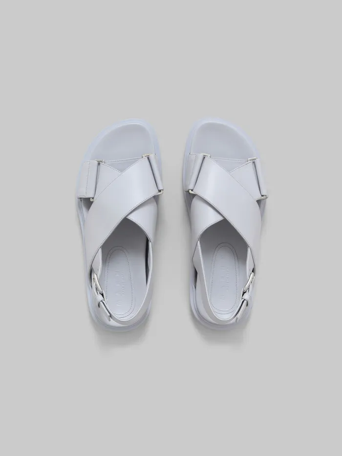 Grey Leather Fussbett Women Marni Fussbett