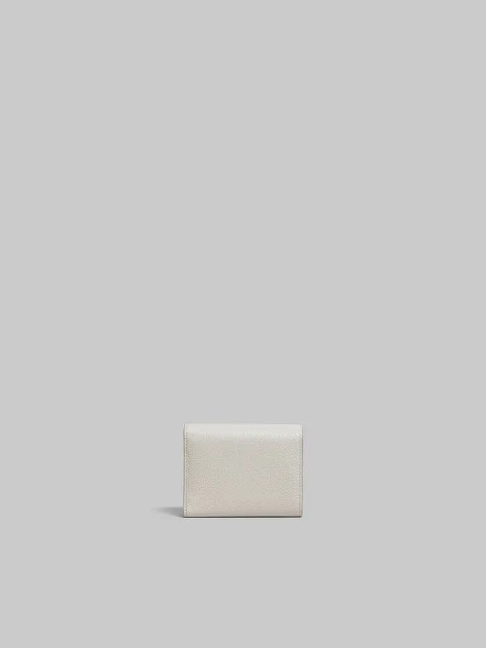 Grey Leather Trifold Wallet With Marni Mending Women Marni Wallets and Small Leather Goods