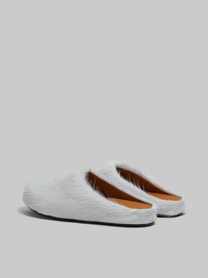 Grey Longhair Calfskin Fussbett Sabot Men Marni Fussbett Sabot