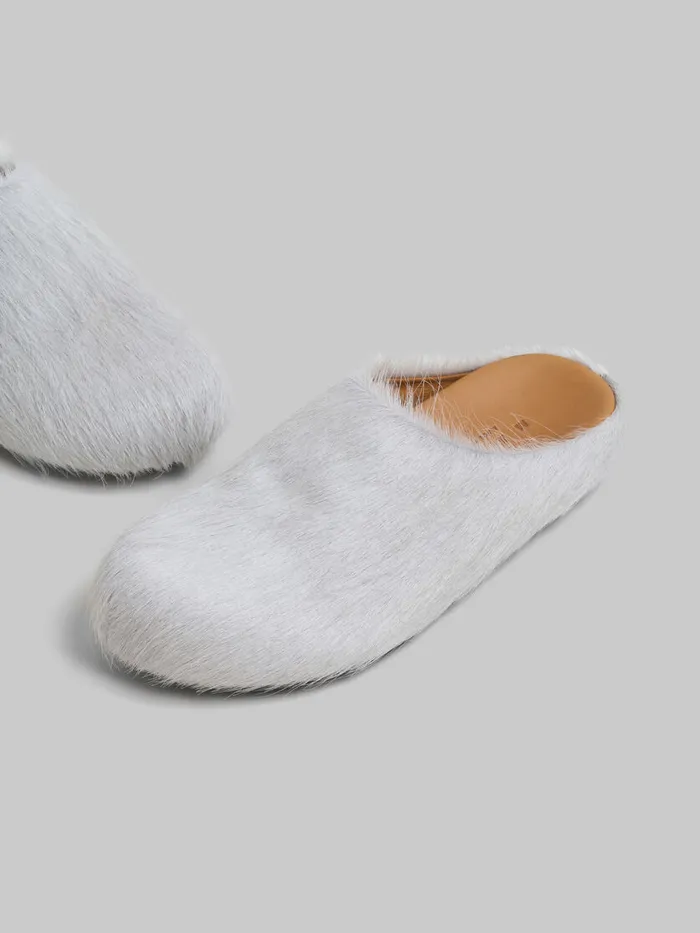 Grey Longhair Calfskin Fussbett Sabot Women Marni Fussbett