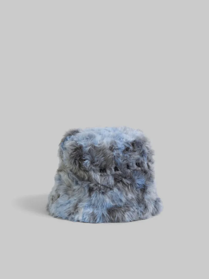 Grey Longhair Jacquard Bucket Hat Men Marni Hats