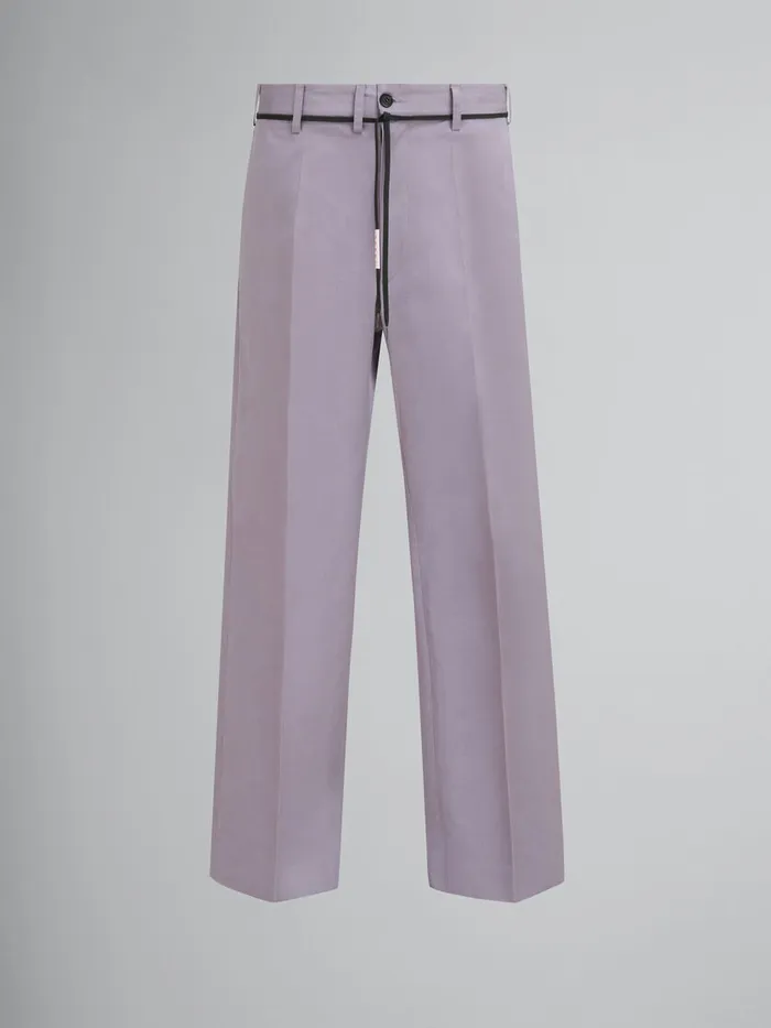 Grey Organic Gabardine Chinos Men Marni Pants