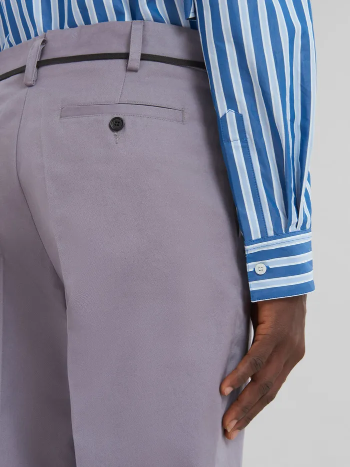 Grey Organic Gabardine Chinos Men Marni Pants