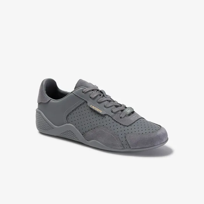 Hapona Leather and Suede Sneakers GreyGrey Womens Lacoste Sneakers Gift 4 You