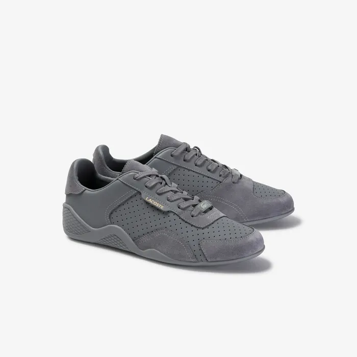 Hapona Leather and Suede Sneakers GreyGrey Womens Lacoste Sneakers Gift 4 You
