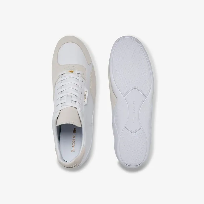Hapona Leather and Suede Sneakers WhiteWhite Mens Lacoste Sneakers USA