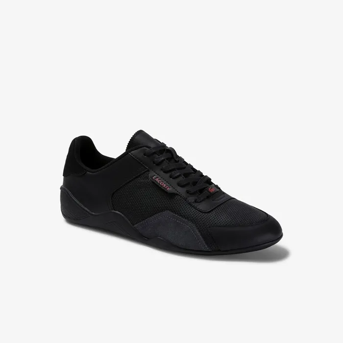 Hapona Leather and Synthetic Sneakers BlackRed Mens Lacoste Sneakers Online