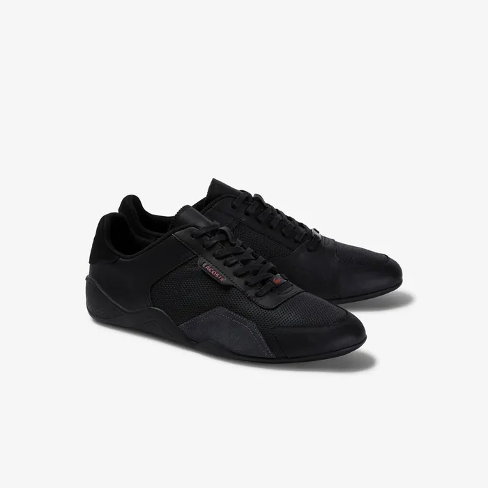 Hapona Leather and Synthetic Sneakers BlackRed Mens Lacoste Sneakers Online