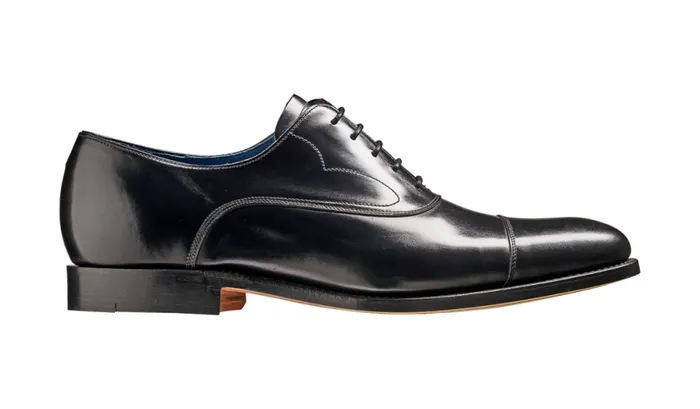 Hartley 8211 Black HiShine Mens Barker Shoes Oxfords