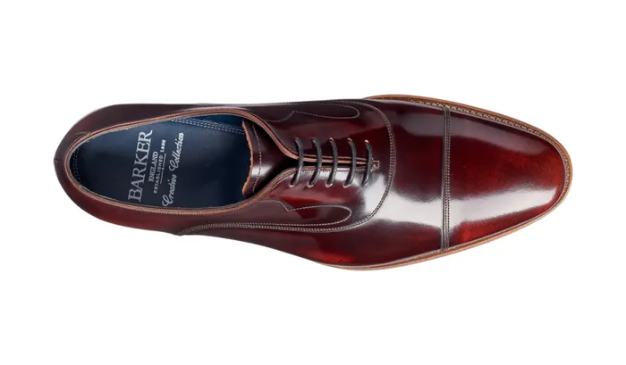 Hartley 8211 Brandy HiShine Mens Barker Shoes Oxfords