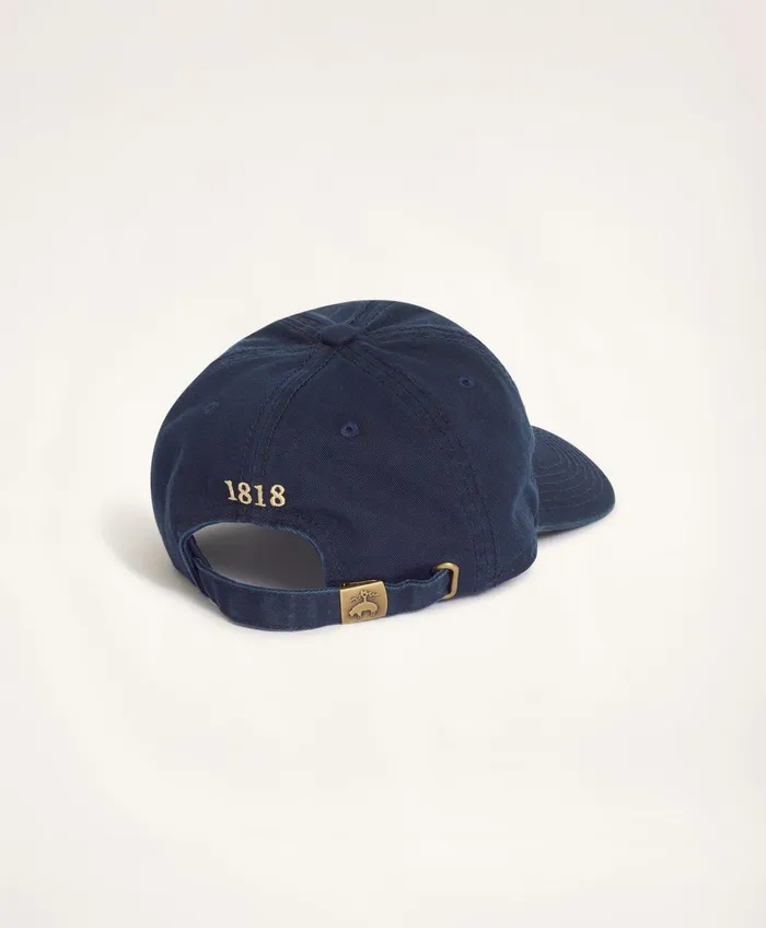 Hats andamp Scarves Men Brooks Brothers Cotton Logo Baseball Hat Navy