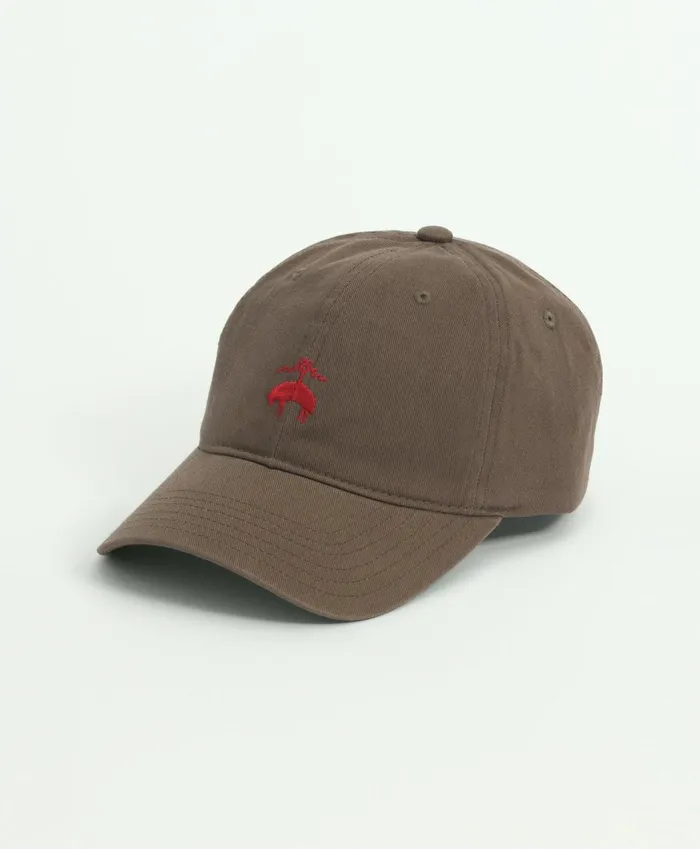 Hats andamp Scarves Men Brooks Brothers Cotton Logo Baseball Hat Olive
