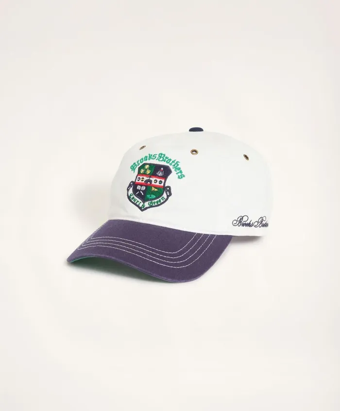 Hats andamp Scarves Men Brooks Brothers Court andamp Green Crest Baseball Cap Whitegreen Hats andamp Scarves Men Brooks Brothers Court andamp Green Crest Baseball Cap Whitegreen