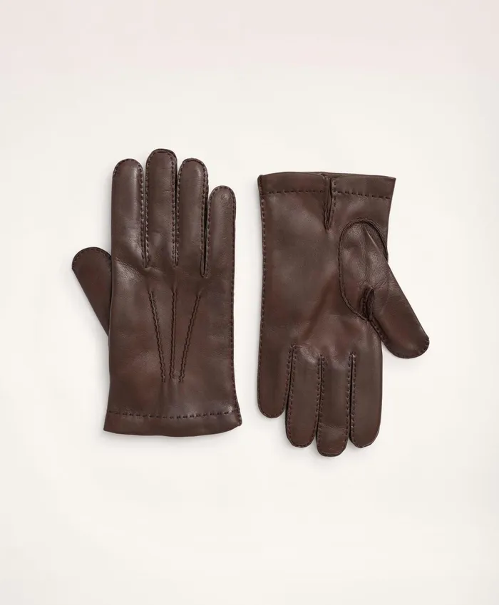 Hats andamp Scarves Men Brooks Brothers Lambskin Gloves With Cashmere Lining Brown Hats andamp Scarves Men Brooks Brothers Lambskin Gloves With Cashmere Lining Brown