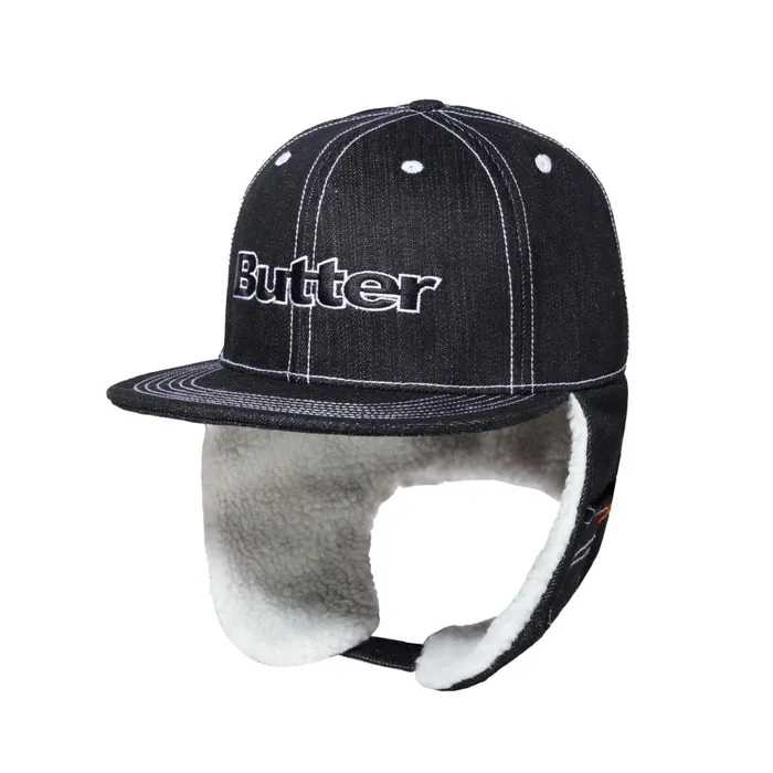 Hats Men Butter Goods Adilson Flap Cap Black