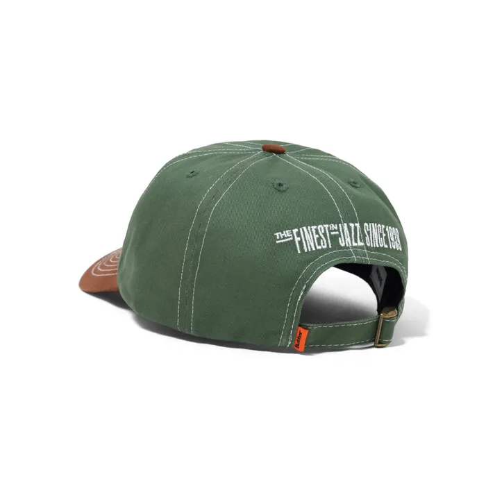 Hats Men Butter Goods Blue Note 6 Panel Cap Sage Brown Hats Men Butter Goods Blue Note 6 Panel Cap Sage Brown