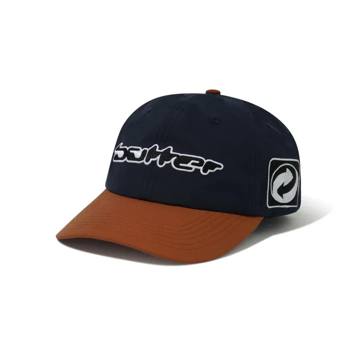 Hats Men Butter Goods Corrosive 6 Panel Cap Navy Bark