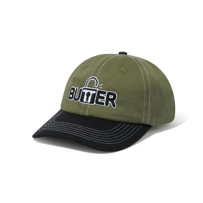 Hats Men Butter Goods Lock 6 Panel Cap Army Black