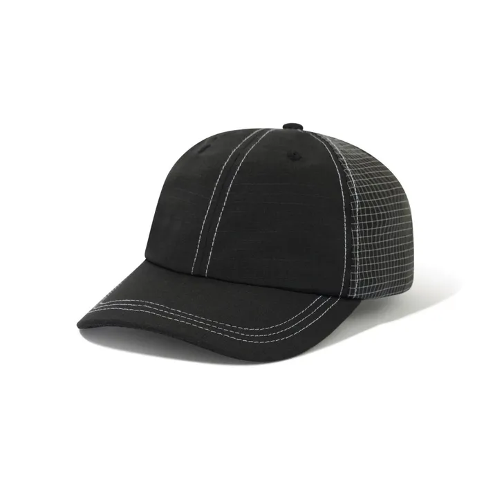 Hats Men Butter Goods Nylon Ripstop 6 Panel Cap Black