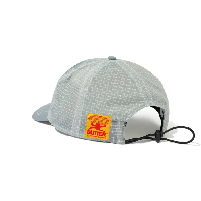 Hats Men Butter Goods Nylon Ripstop 6 Panel Cap Grey Hats Men Butter Goods Nylon Ripstop 6 Panel Cap Grey