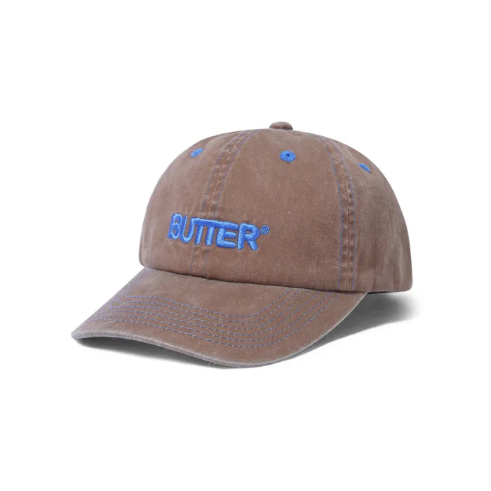 Hats Men Butter Goods Rounded Logo 6 Panel Cap Bark