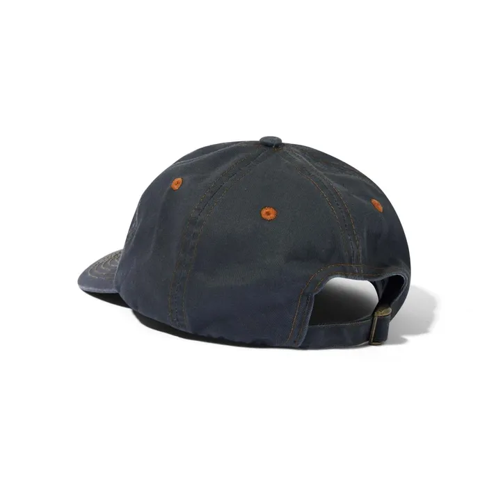 Hats Men Butter Goods Rounded Logo 6 Panel Cap Black Hats Men Butter Goods Rounded Logo 6 Panel Cap Black