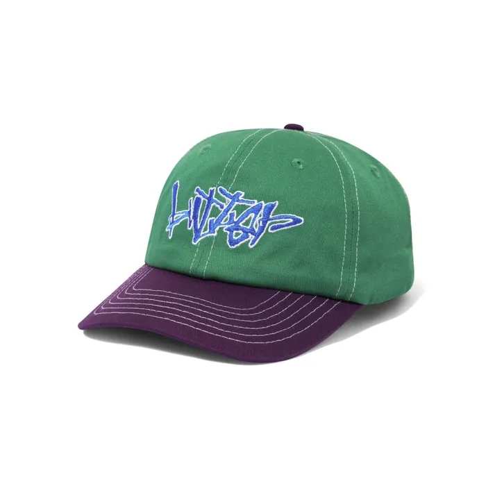 Hats Men Butter Goods Scratch 6 Panel Cap Forest Purple