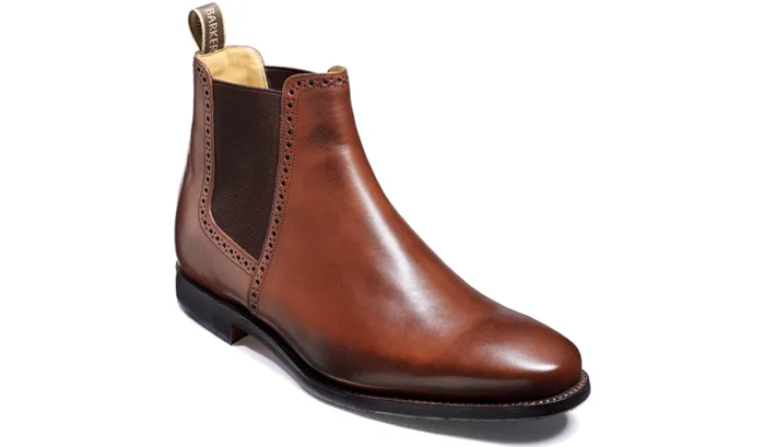 Hawkin 8211 Dark Walnut Calf Mens Barker Shoes Boots