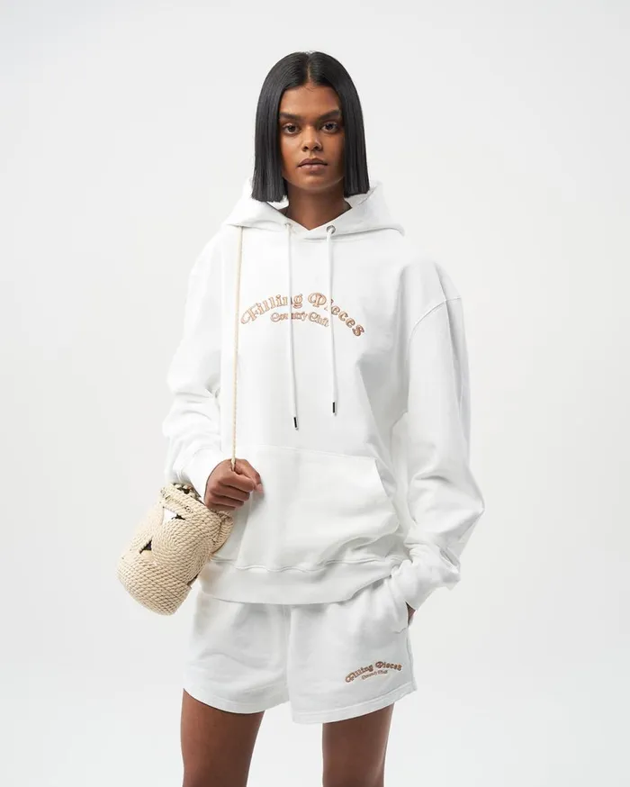 Hoodie Country Club White WomenMen Filling Pieces Hoodies and Sweatshirts