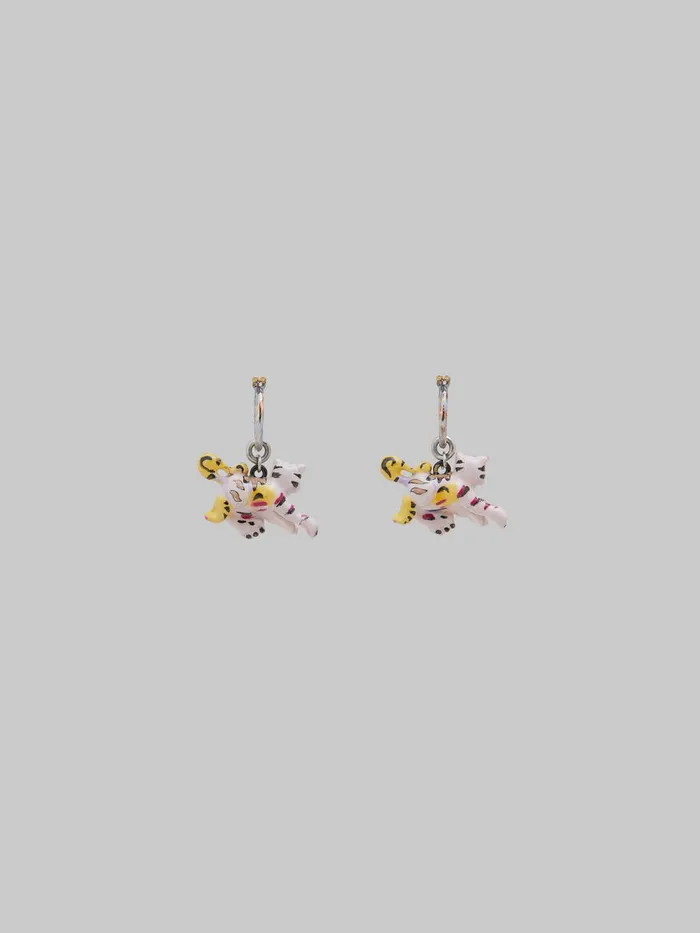Hook Earrings With Tiger Pendants Women Marni Earrings
