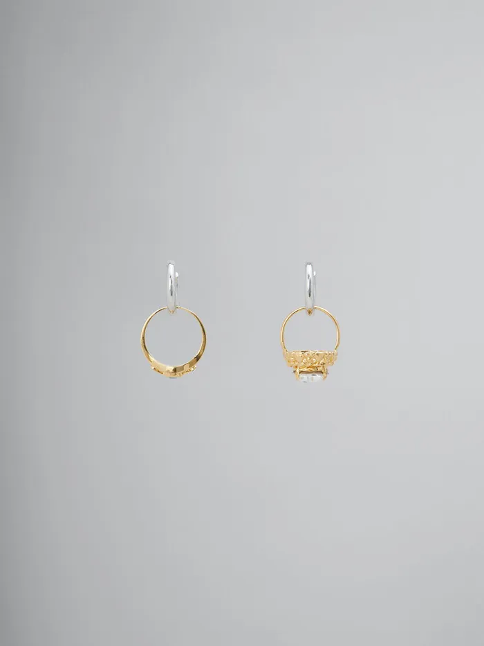 Hoop Earrings With Mismatched Rings Women Marni Earrings