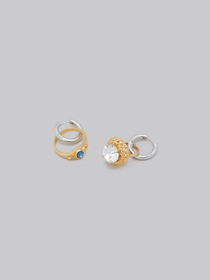 Hoop Earrings With Mismatched Rings Women Marni Earrings