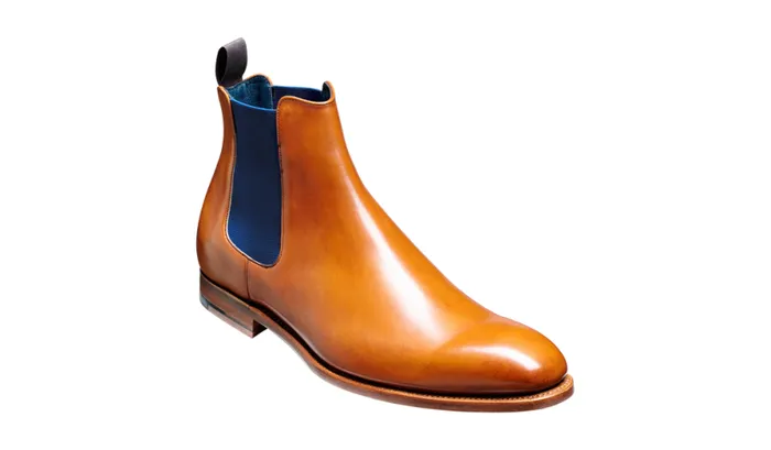 Hopper 8211 Cedar Calf Navy Elastic Mens Barker Shoes Boots
