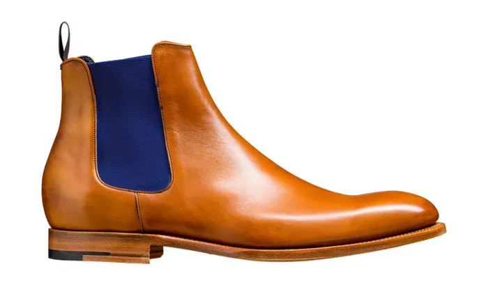 Hopper 8211 Cedar Calf Navy Elastic Mens Barker Shoes Boots