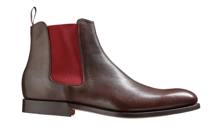Hopper 8211 Dark Walnut Burgundy Elastic Mens Barker Shoes Boots