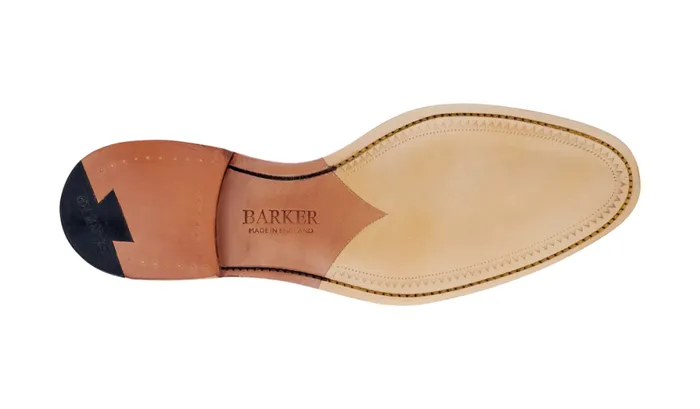 Hursley 8211 Cedar Calf Check Fabric Mens Barker Shoes Brogues
