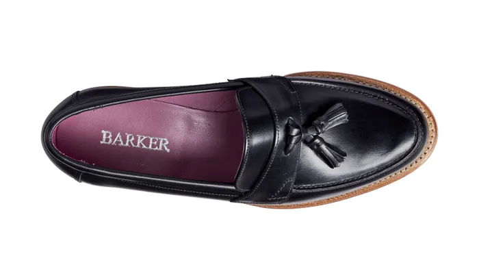 Imogen 8211 Black Calf Womens Barker Shoes Loafers