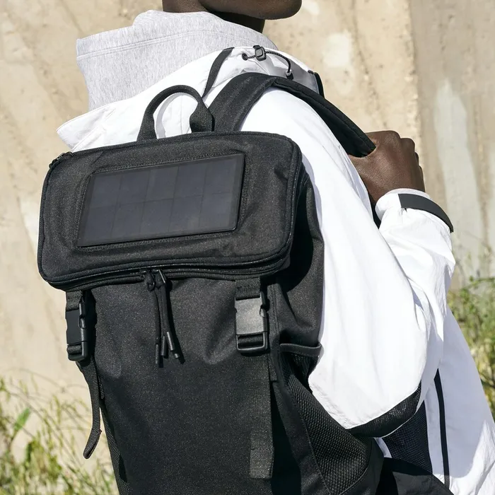 InfiniT Solar Charger Backpack Black Womens Lacoste Bags Shop Online