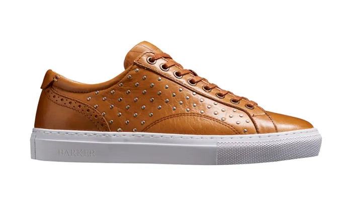 Isla 8211 Cedar Calf Studs Womens Barker Shoes Sneakers