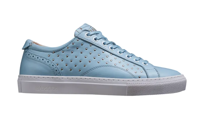 Isla 8211 Pale Blue Calf Studs Womens Barker Shoes Derbys
