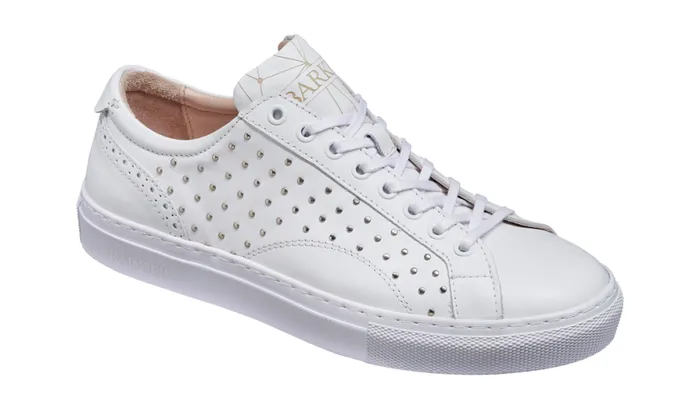 Isla 8211 White Calf Studs Womens Barker Shoes Derbys